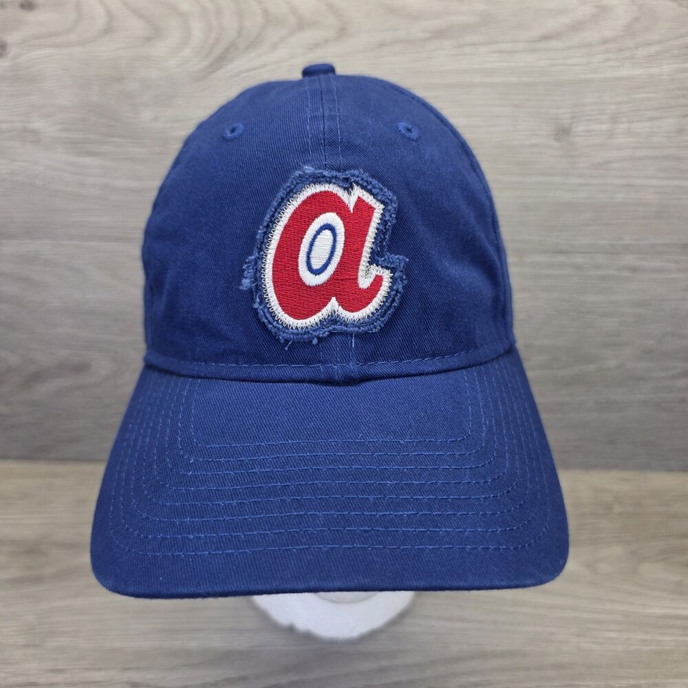 New Era 9Twenty Atlanta Braves Cooperstown Patch Strapback Royal Blue Cap Hat